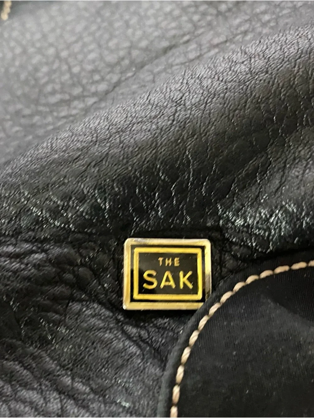 The Sak Soft Black Leather Tote Shoulder Bag Handbag